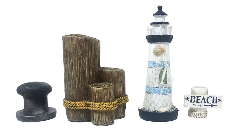 Penn Plax Penn-Plax Deco-Replicas 4-Piece Aquarium Decorating Kit â€“ Nautical & Beach Themed â€“ Safe for Freshwater and Saltwater Fish Tanks - Image 2